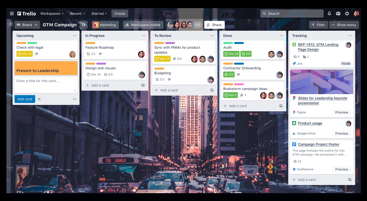 Vista de Trello