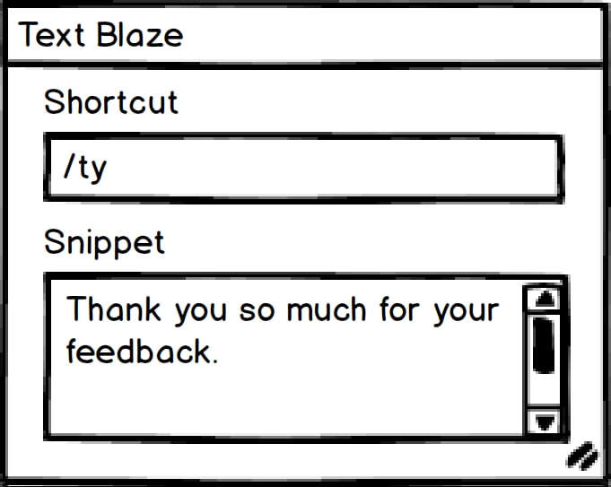 Vista de Text Blaze